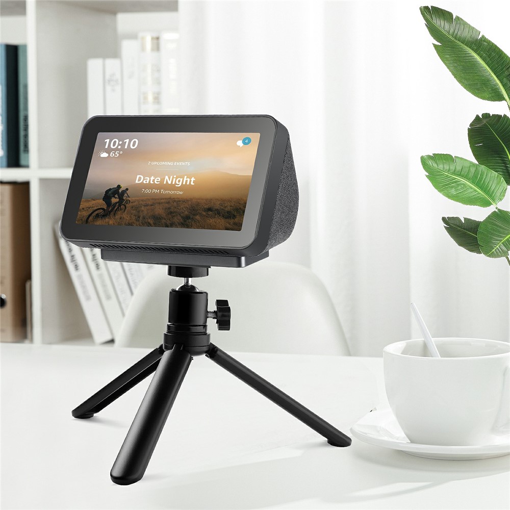 Smart Speaker Magnetic Attachment Adjustable Tripod Stand with 360 Degree Rotation Ball Head for Amazon Echo Show 8-8
