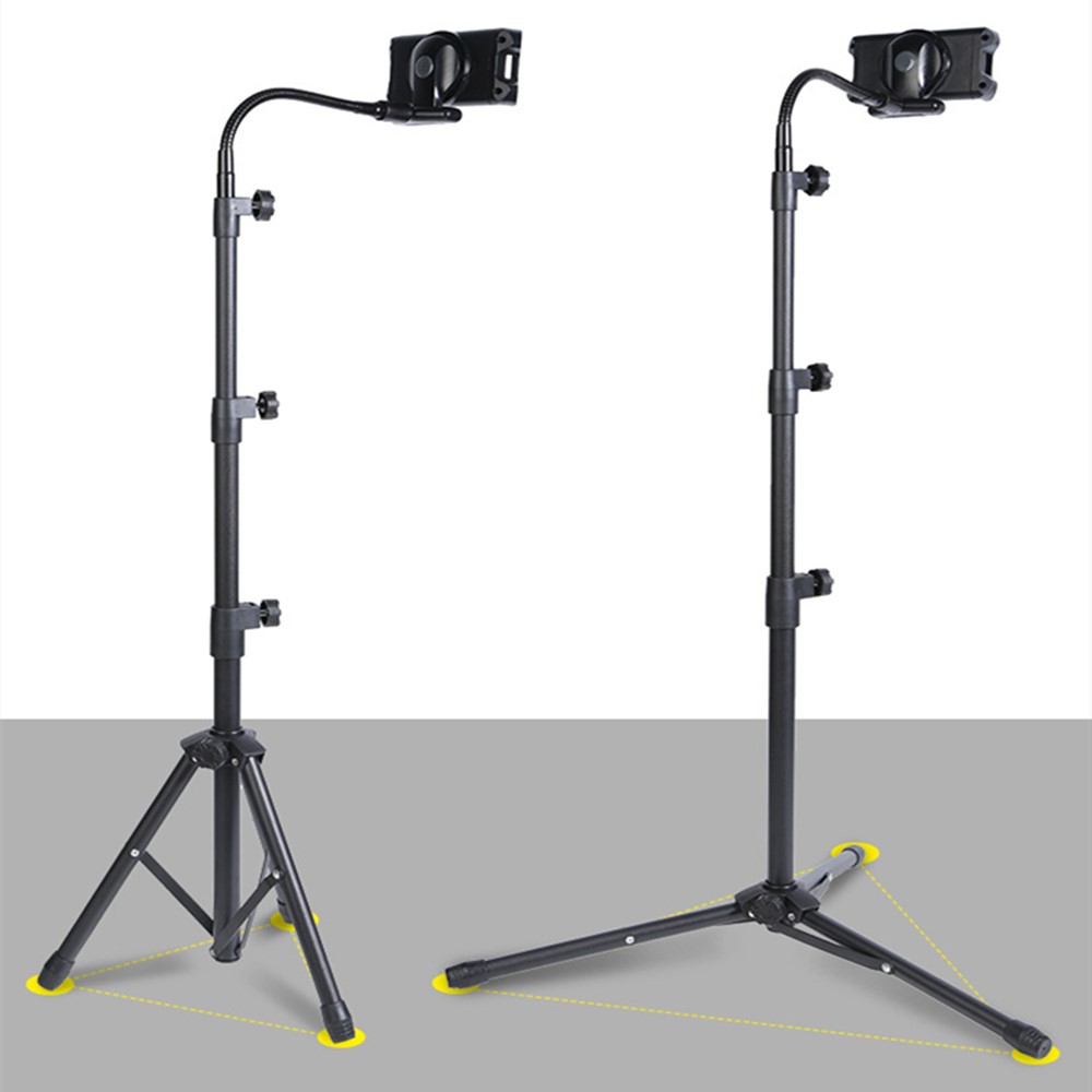 4.7-12.9 inch Mobile Phone Tablet Holder Floor Stand 360 Degrees Rotating Adjustable Height Tripod Bracket-7