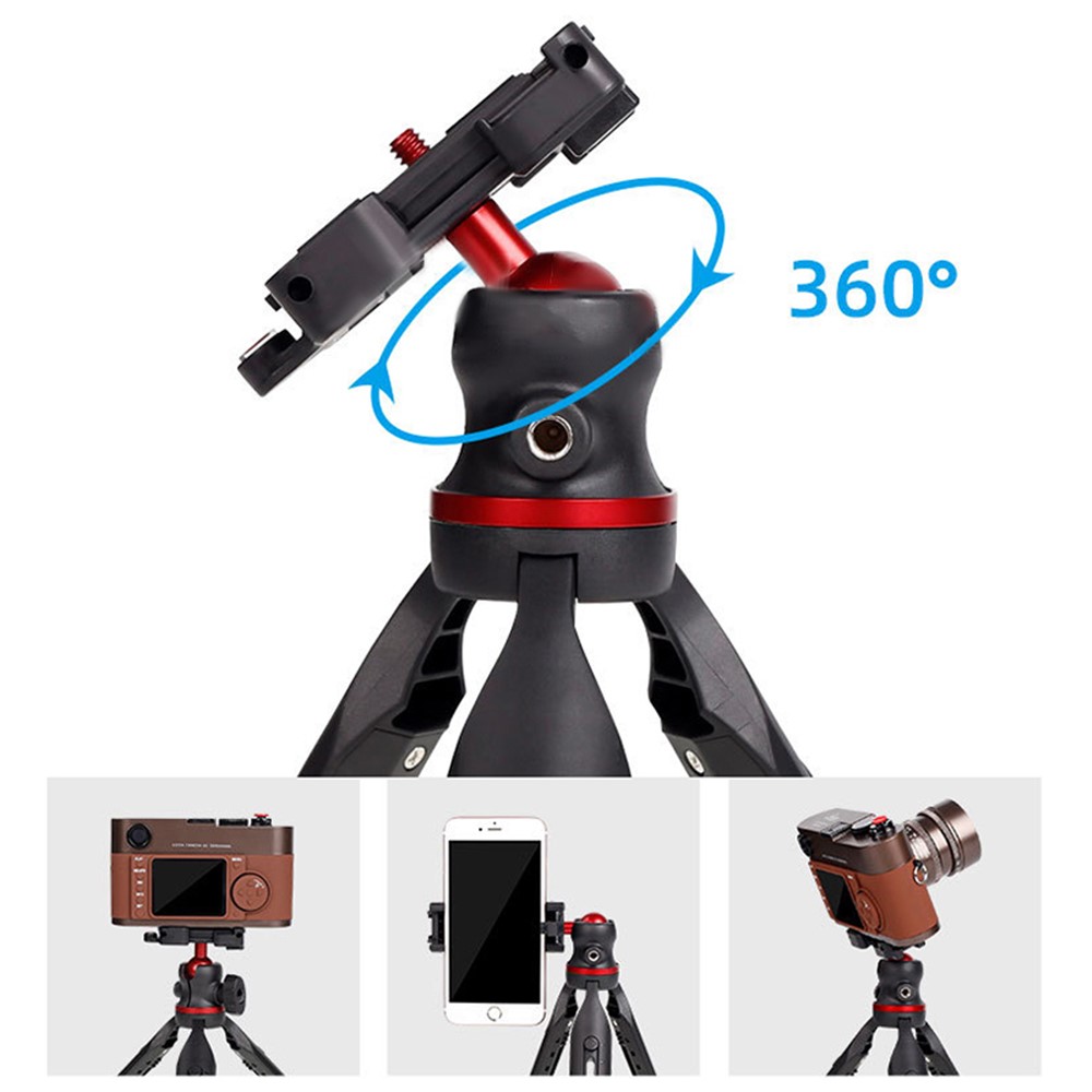 XILETU XBT1 Adjustable Height Mini Desktop Tripod with Folded Phone Holder-3