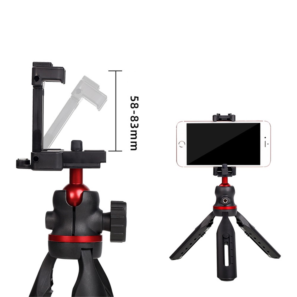 XILETU XBT1 Adjustable Height Mini Desktop Tripod with Folded Phone Holder-4