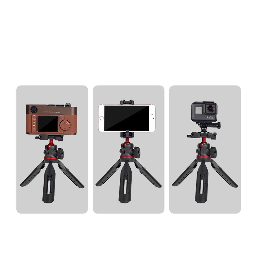 XILETU XBT1 Adjustable Height Mini Desktop Tripod with Folded Phone Holder-5