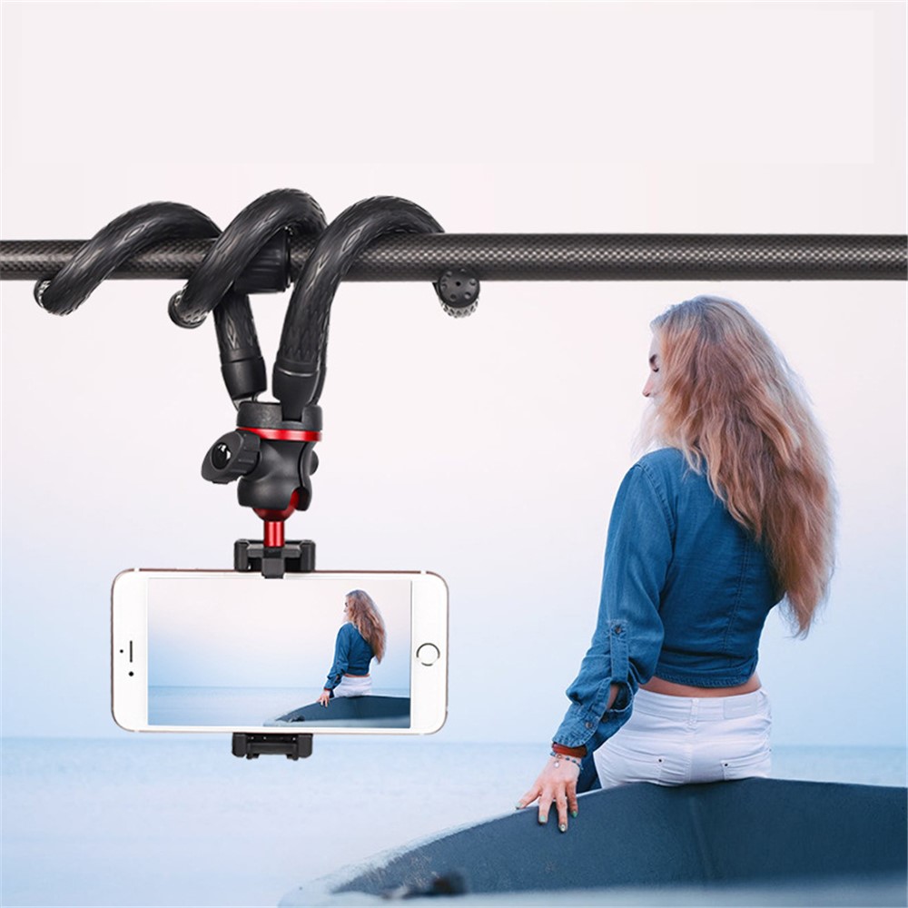 XILETU XBT-2 Flexible Octopus Legs Desktop Tripod with Folded Phone Holder-4