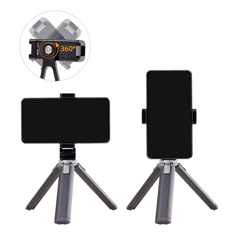 XILETU XBT1 Adjustable Height Mini Desktop Tripod with Folded Phone Holder-2