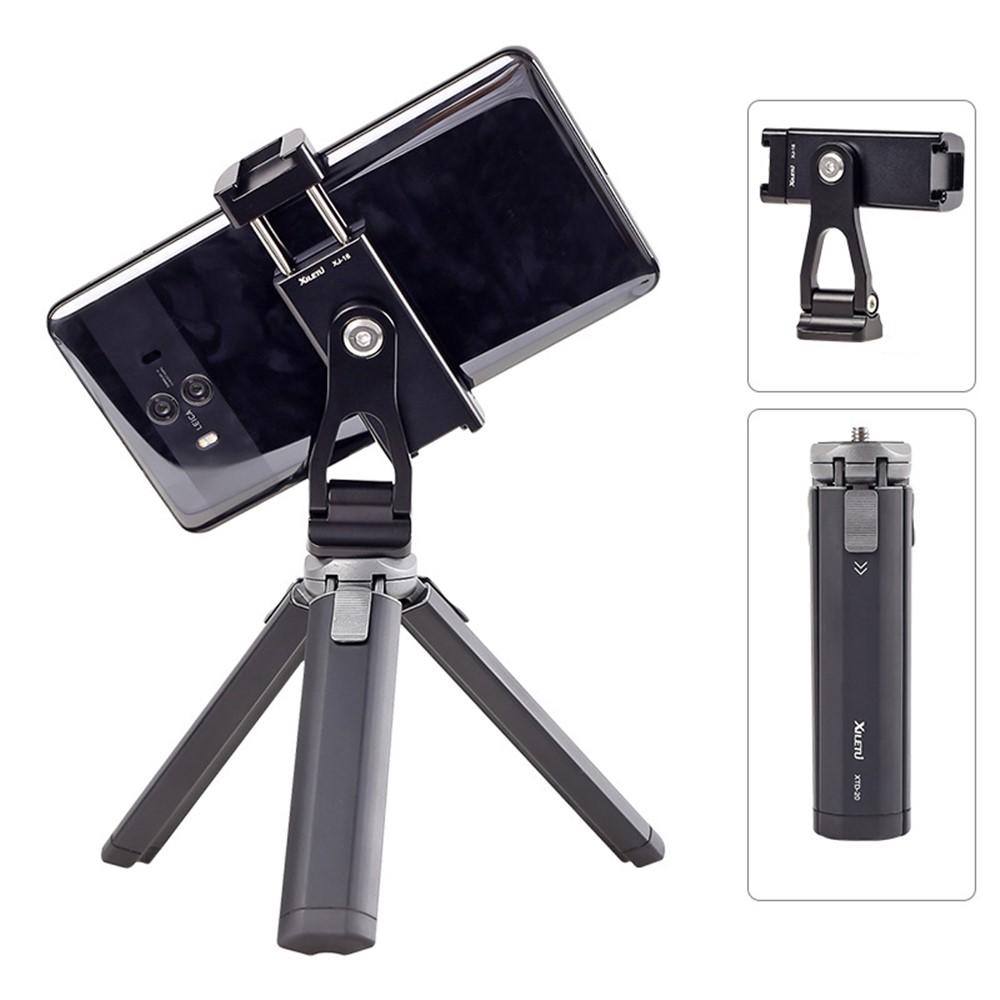 XILETU XBT1 Adjustable Height Mini Desktop Tripod with Folded Phone Holder-5