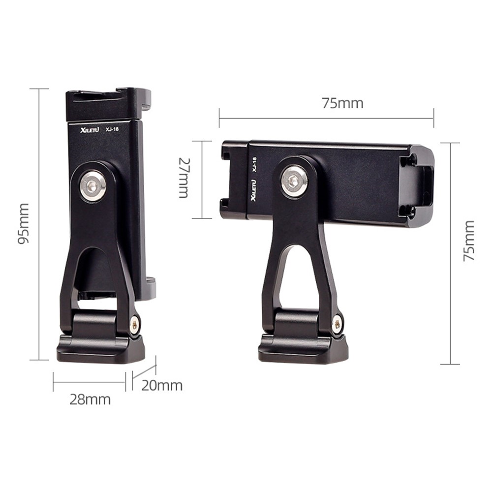 XILETU XBT1 Adjustable Height Mini Desktop Tripod with Folded Phone Holder-6