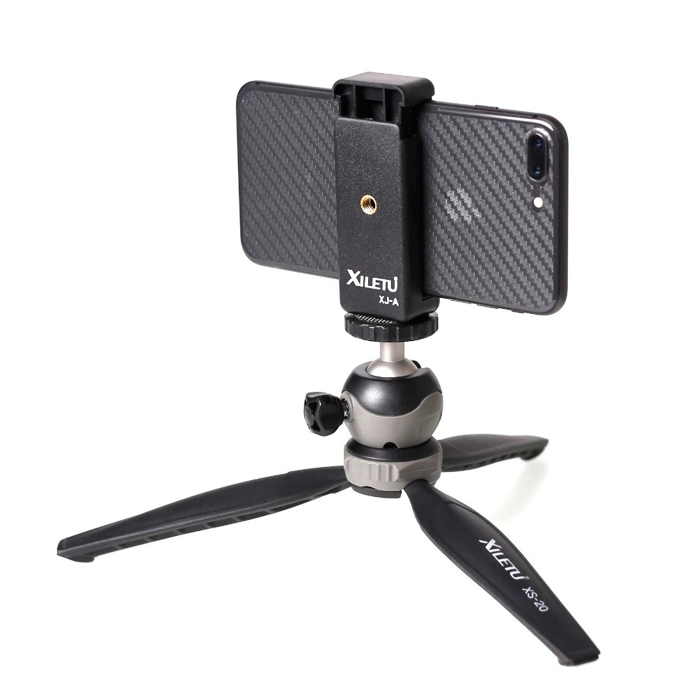 XILETU XS-20 Mini Foldable 360 Degrees Rotation 1/4 inch Screw Connector Tripod Desktop Camera Stand-8