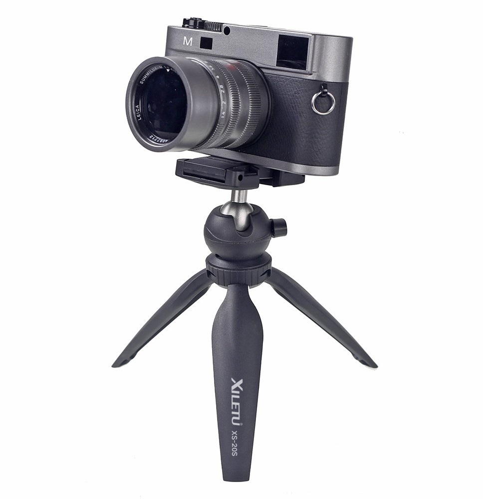 XILETU XS-20S Portable 360 Degrees Rotation Two-Gear Height Tripod 1/4 inch Screw Connector Camera Holder Stand-2