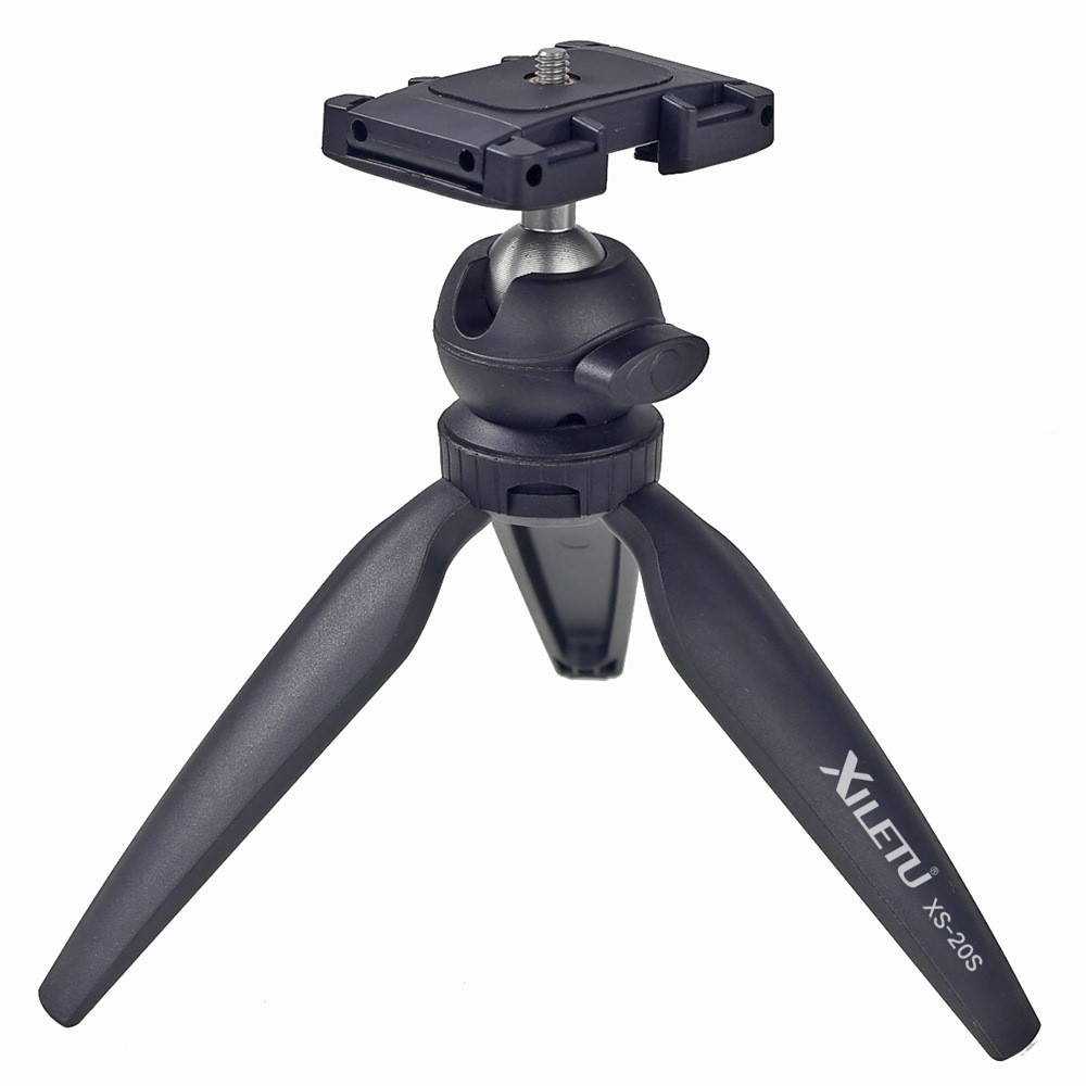 XILETU XS-20S Portable 360 Degrees Rotation Two-Gear Height Tripod 1/4 inch Screw Connector Camera Holder Stand-5