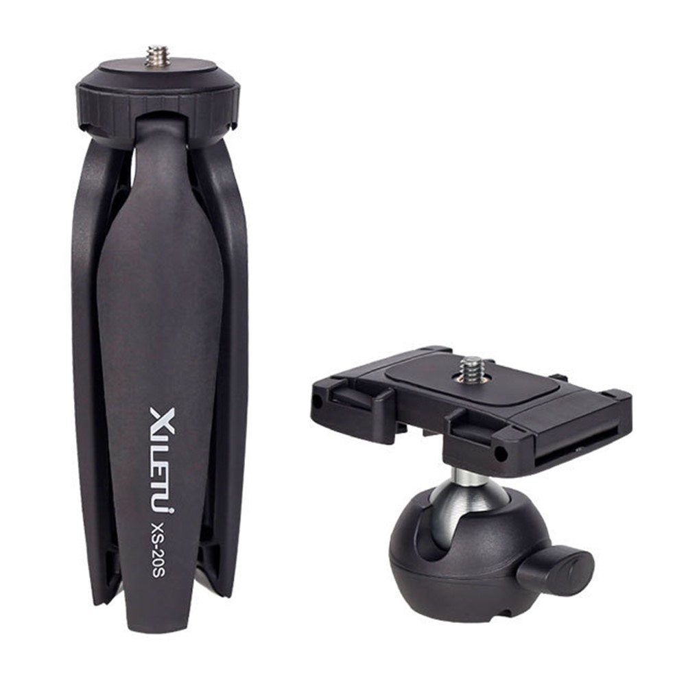 XILETU XS-20S Portable 360 Degrees Rotation Two-Gear Height Tripod 1/4 inch Screw Connector Camera Holder Stand-7