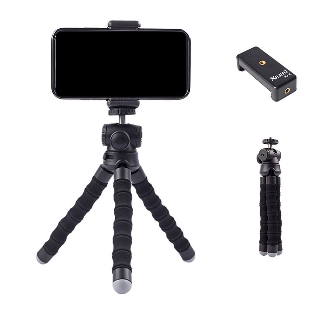 XILETU XSG-1 Portable 1/4 inch Screw Cold Shoe Connector Octopus Tripod Camera Phone Holder Stand-14