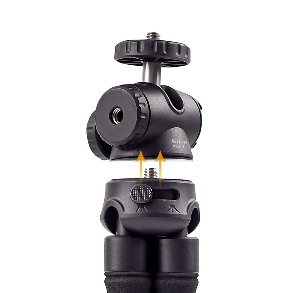 XILETU XSG-1 Portable 1/4 inch Screw Cold Shoe Connector Octopus Tripod Camera Phone Holder Stand-9