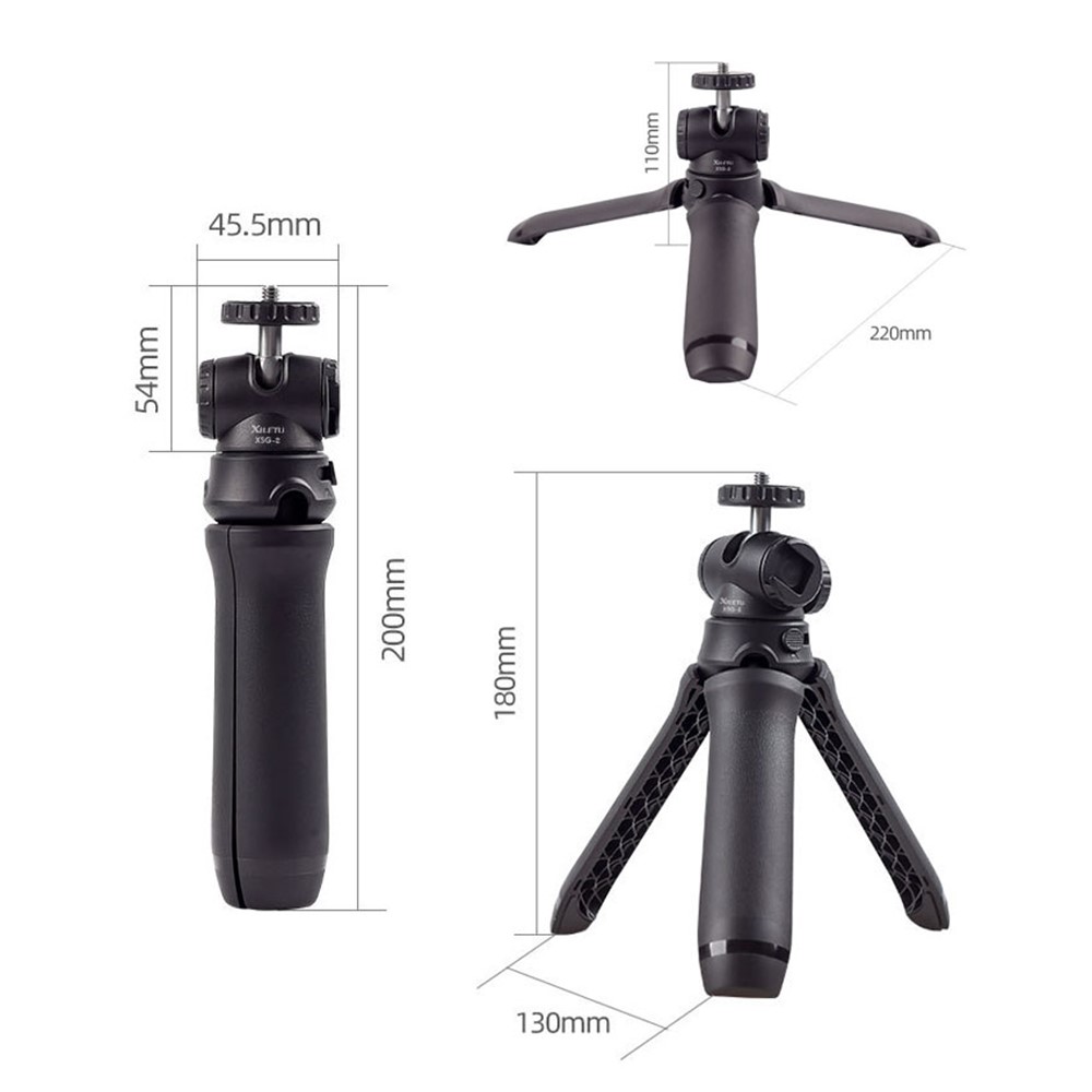 XILETU XSG-2 Portable 1/4 inch Screw Cold Shoe Tripod Camera Phone Fill Light Holder Stand-7