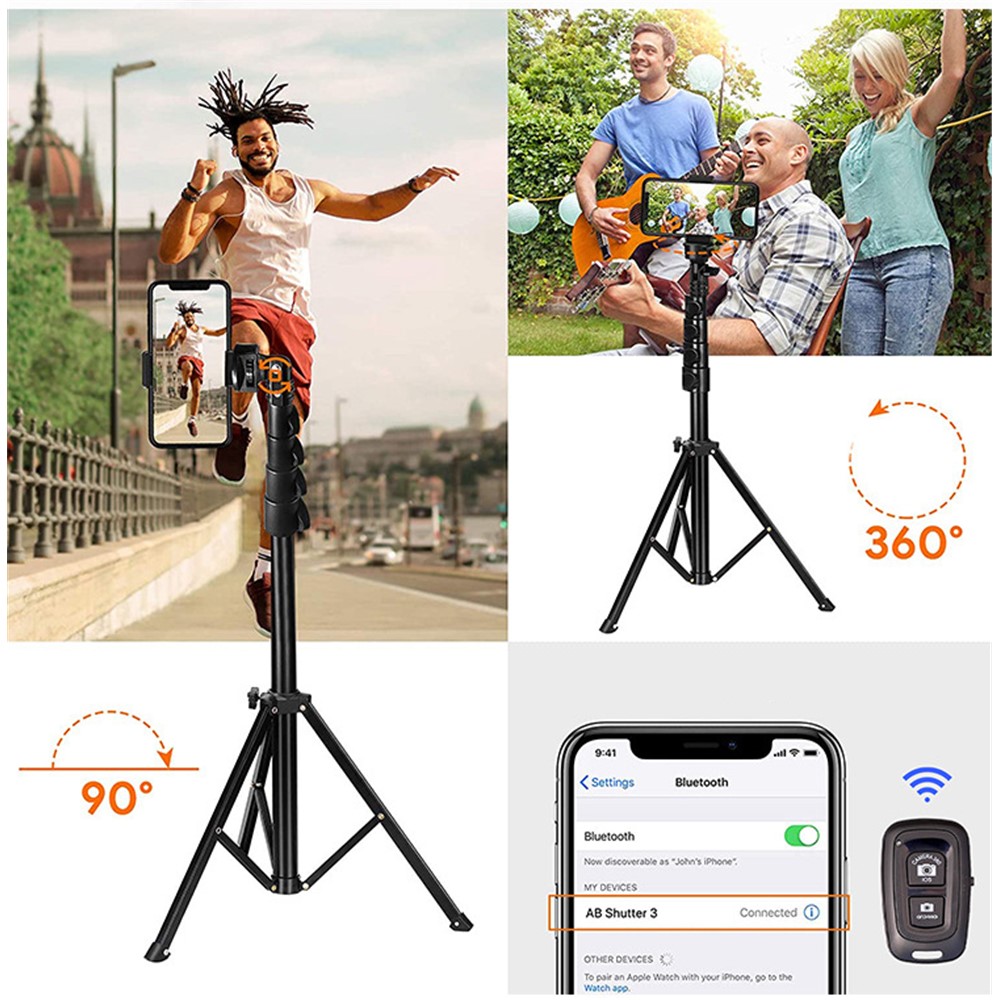 1.6m Telescopic Handheld Phone Camera Holder Selfie Stick Tripod Video Recording Live Streaming Bracket-4