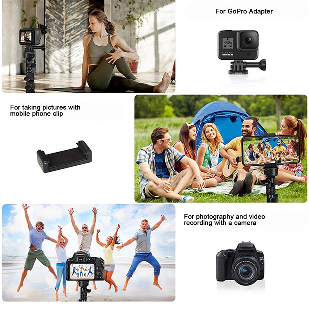 1.6m Telescopic Handheld Phone Camera Holder Selfie Stick Tripod Video Recording Live Streaming Bracket-5