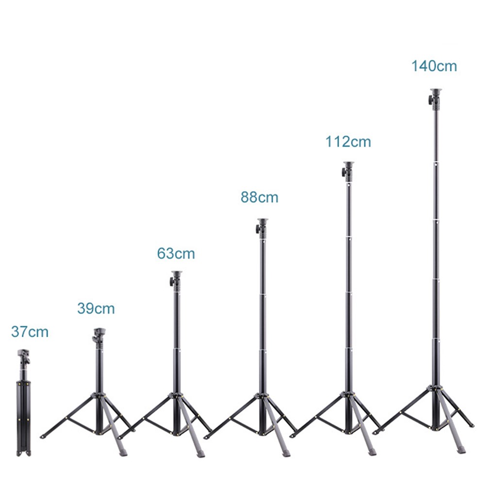 T9 140cm Telescopic Phone Holder Selfie Stick Video Recording Live Streaming Tripod Stand with Storage Bag-9