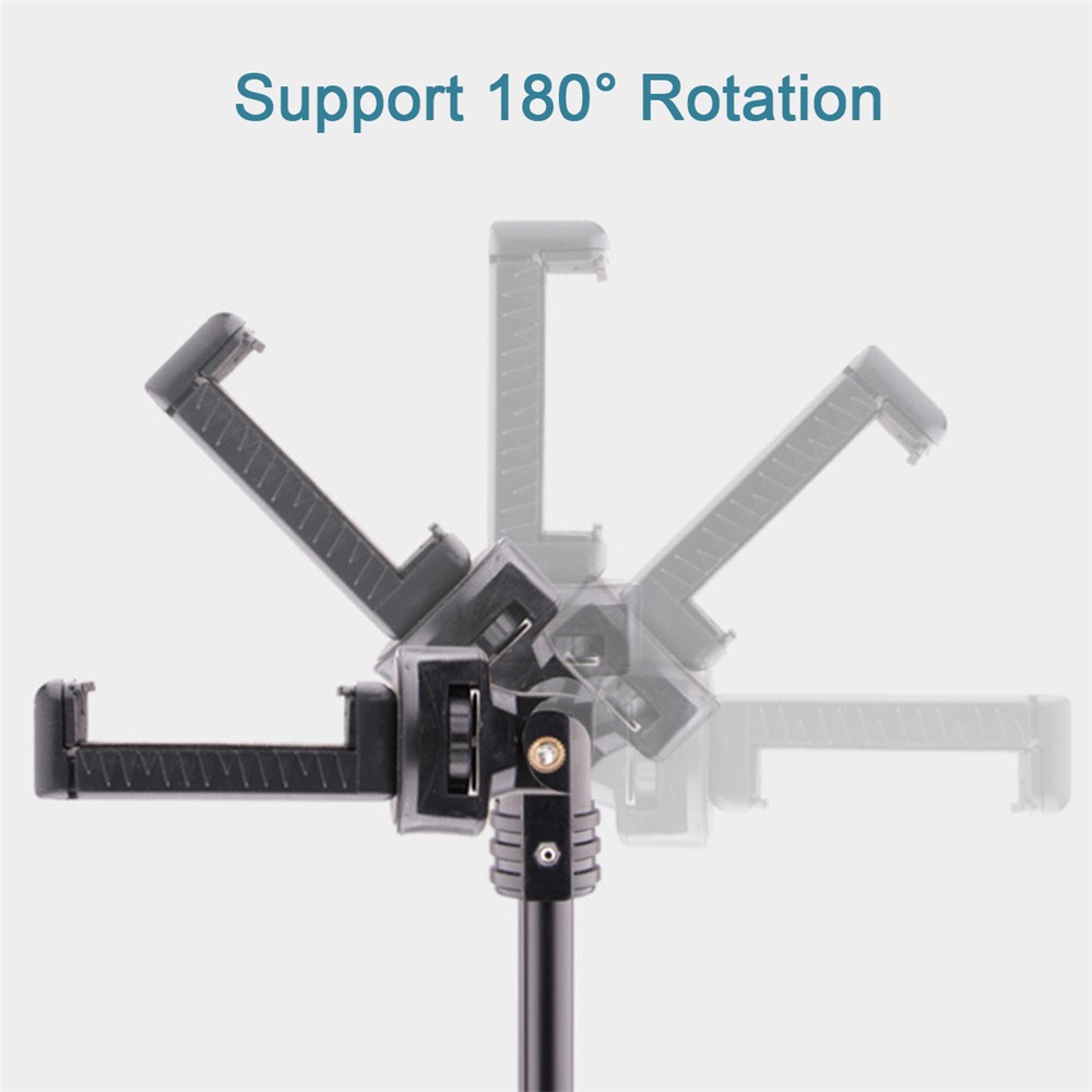 T9 Locking Buckle Design Retractable 1.6m Selfie Stick Tripod Phone Holder Video Recording Stand with Phone Clip + Bluetooth Remote Control + Storage Bag-7
