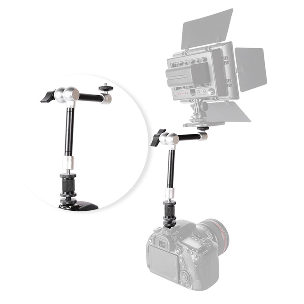 11 inch Rotatable Camera Stand Live Broadcast Boom Arm Suspension Scissor Mic Holder for LCD Monitor/SLR Camera/LED Light-2