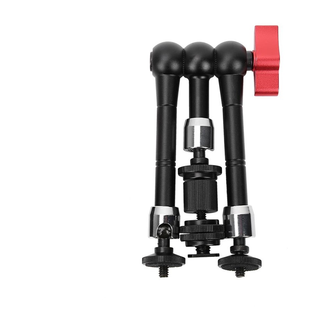 11 inch Folding 3-Section Camera Mount SLR Camera Flexible Boom Arm with 1/4" Screw/360-deree Rotatable Ball Head-7