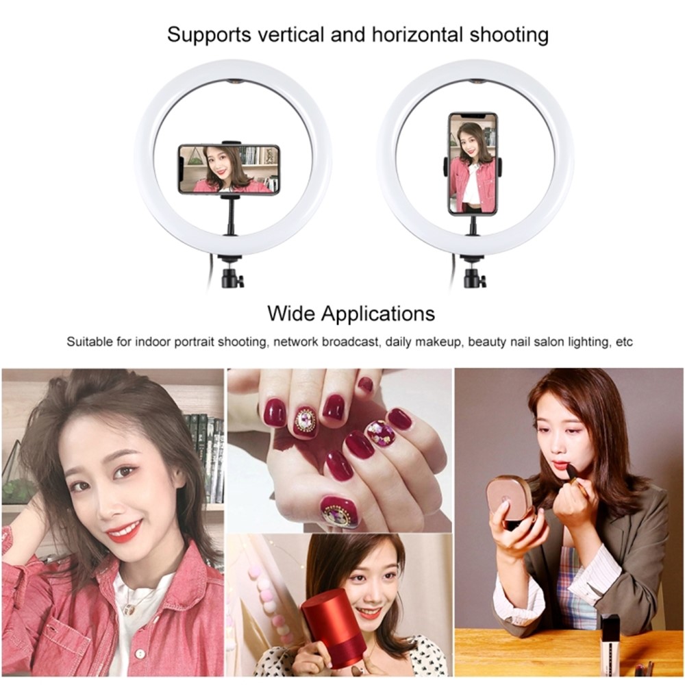 PULUZ 11.8 inch 30cm Ring Light Dimming Photography Video Fill Light Phone Clip Dual Modes - Black-7