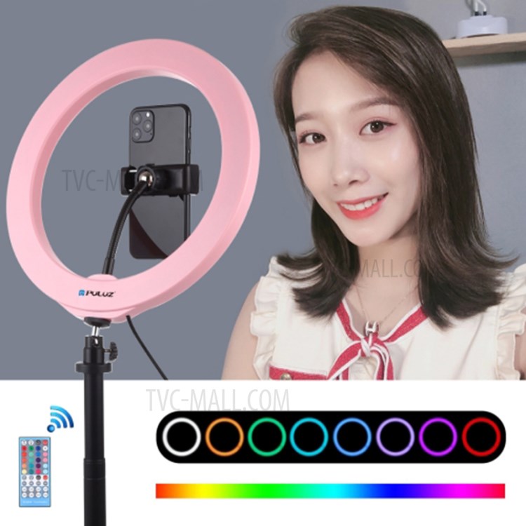 PULUZ 10.2 Pulgadas 26cm Anillo De LED Regulable Vídeo Vlogging Juegos De Luces Con Clip De Teléfono Y Control Remoto-1