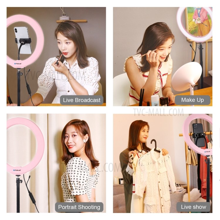 PULUZ 10.2 Pulgadas 26cm Anillo De LED Regulable Vídeo Vlogging Juegos De Luces Con Clip De Teléfono Y Control Remoto-11