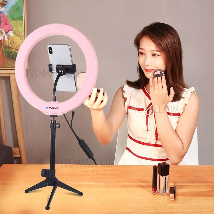 PULUZ 10.2 Pulgadas 26cm Anillo De LED Regulable Vídeo Vlogging Juegos De Luces Con Clip De Teléfono Y Control Remoto-13