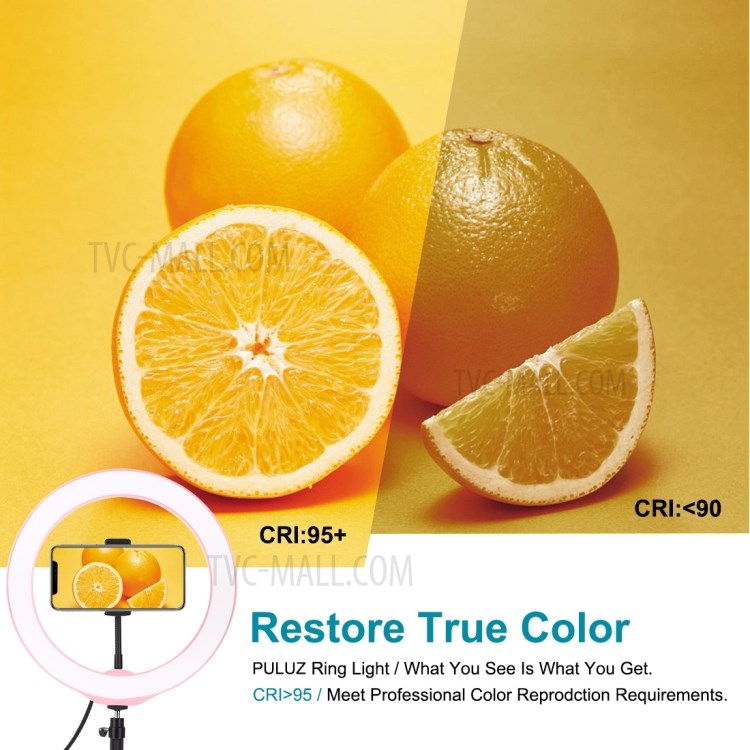 PULUZ 10.2 Pulgadas 26cm Anillo De LED Regulable Vídeo Vlogging Juegos De Luces Con Clip De Teléfono Y Control Remoto-9