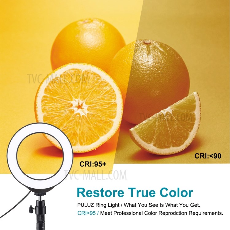 PULUZ 4.7" 12cm Dimmable 8-color RGBW LED Circular Photography Light Fill-in Light PU431B-7