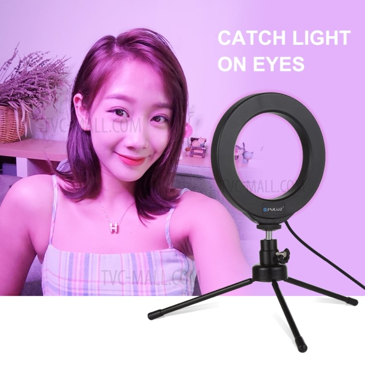 PULUZ 4.7" 12cm Dimmable 8-color RGBW LED Circular Photography Light Fill-in Light PU431B-9