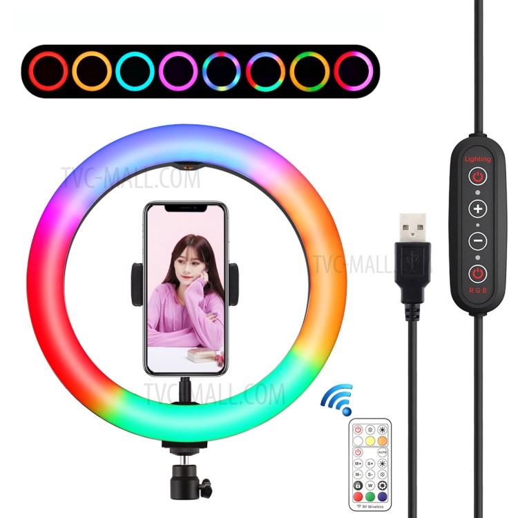 PULUZ 10.2-inch LED Ring Light with Phone Clip Phone Video Beauty Fill Light-1