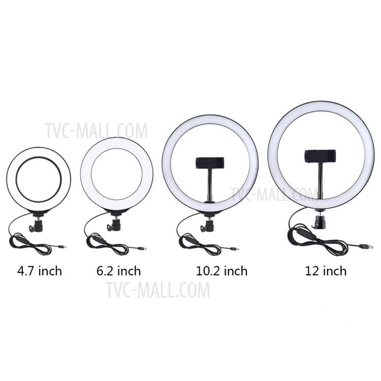 PULUZ PKT3056B 11,8-Zoll 30cm Ringlicht + 1.1m Dimmbare LED Aufhelllicht Live-Übertragung Kits Mit Kaltem Schuh Stativ-Kugelkopf Stativ & Telefonklemme-11
