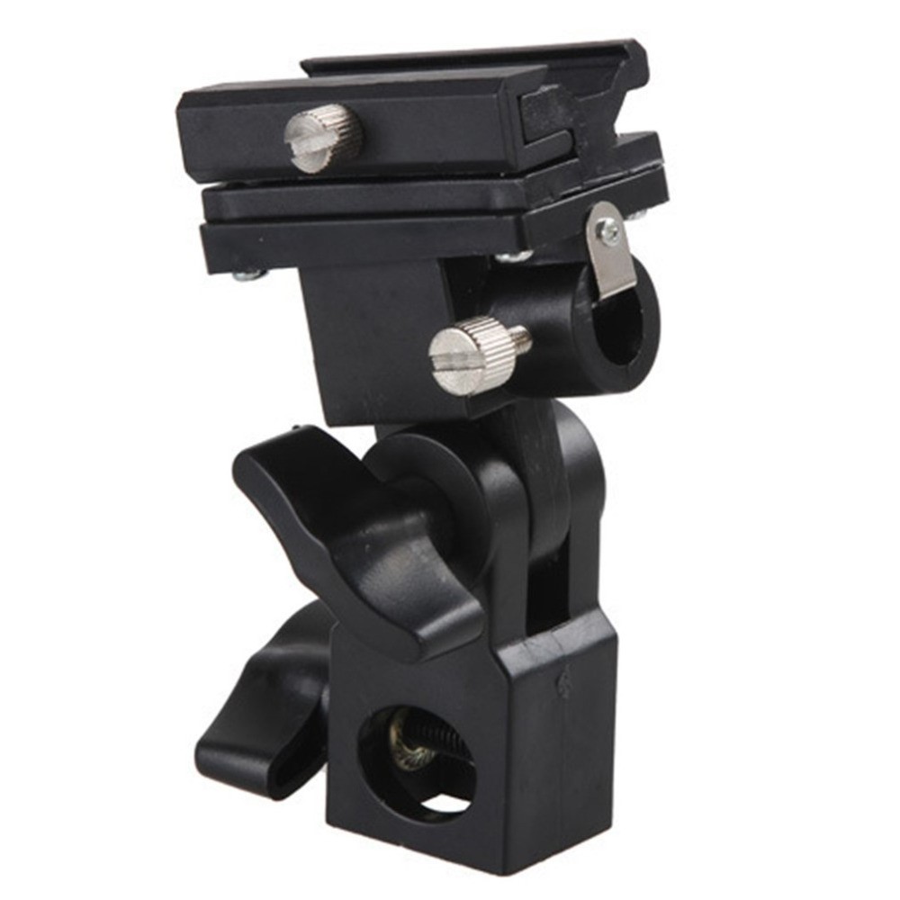 B Type Swivel Flash Hot Shoe Umbrella Holder Light Bracket Stand Mount Adapter for Studio Light-1