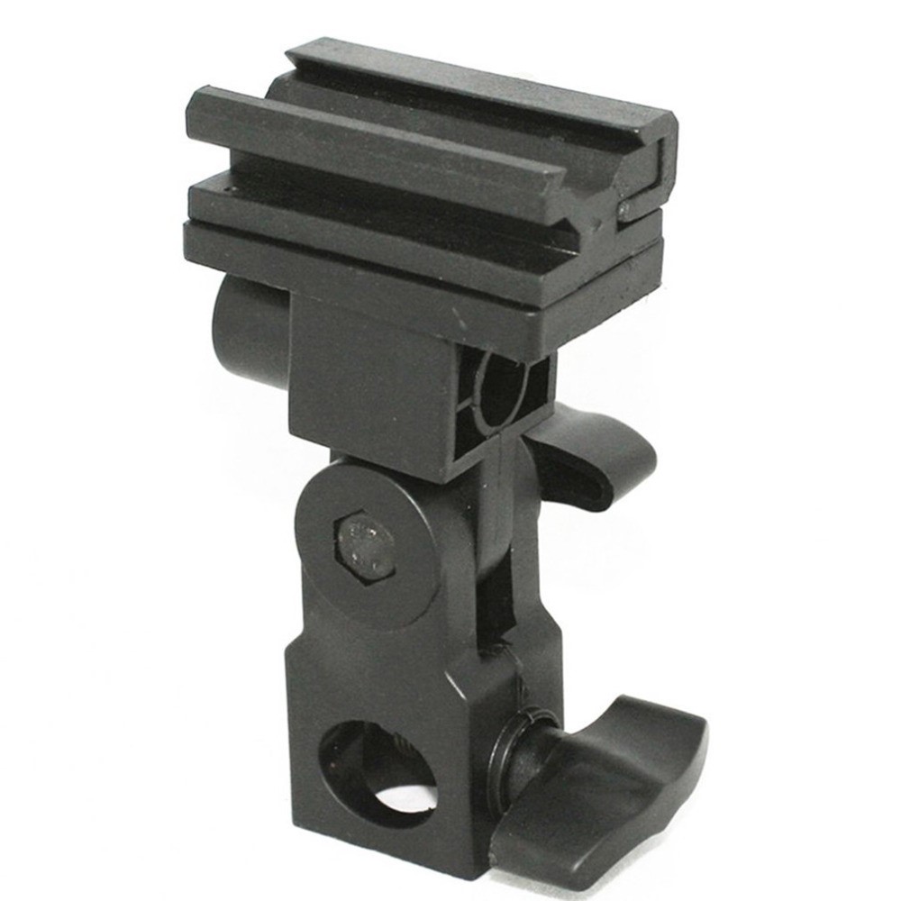 B Type Swivel Flash Hot Shoe Umbrella Holder Light Bracket Stand Mount Adapter for Studio Light-2