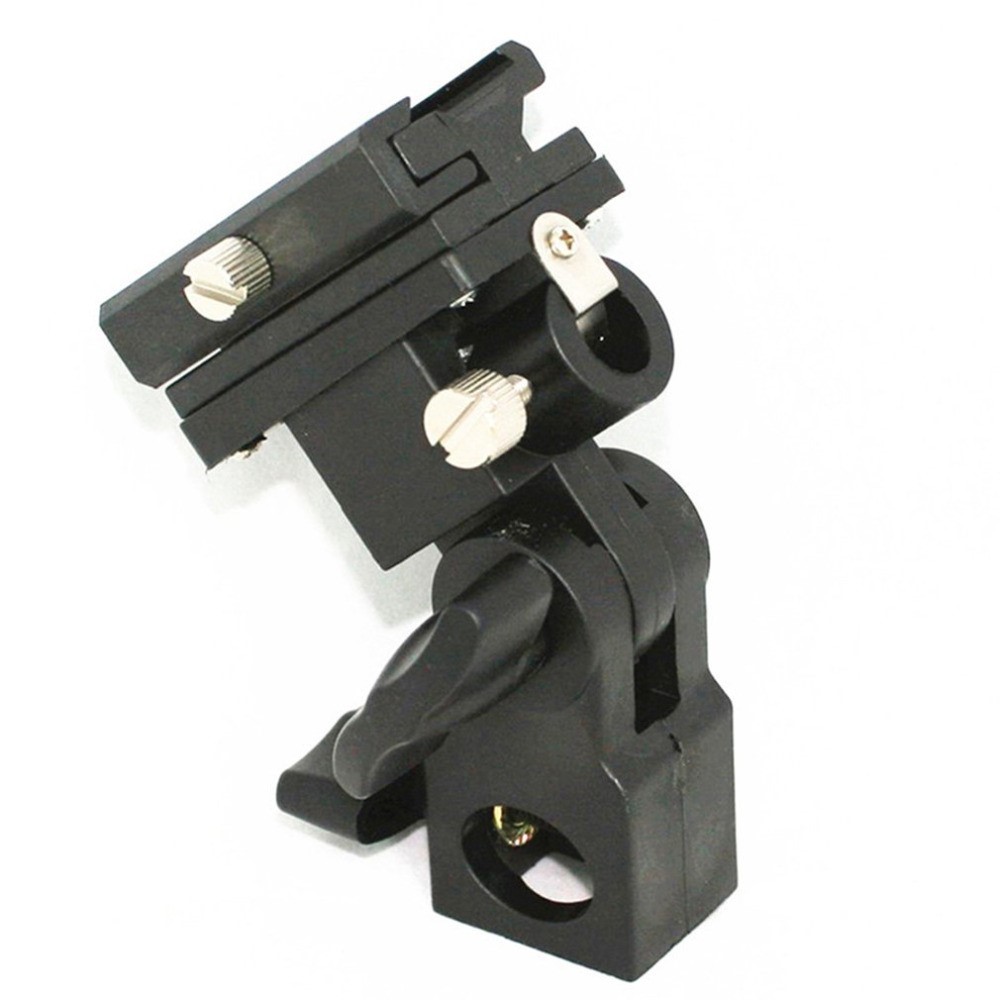 B Type Swivel Flash Hot Shoe Umbrella Holder Light Bracket Stand Mount Adapter for Studio Light-4