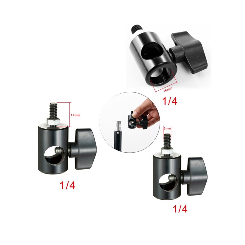 Tripod Light Stand 1/4 Adapter Converter with Screw Knob for LED Light Monitor Flash Light-3