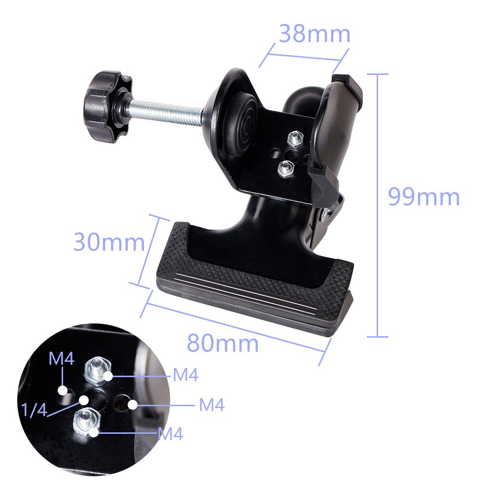 Camera Desk Fixing Light Stand U-shaped Clip Big Clamp Grip for Flash Trigger Mono Light Mount Bracket-2