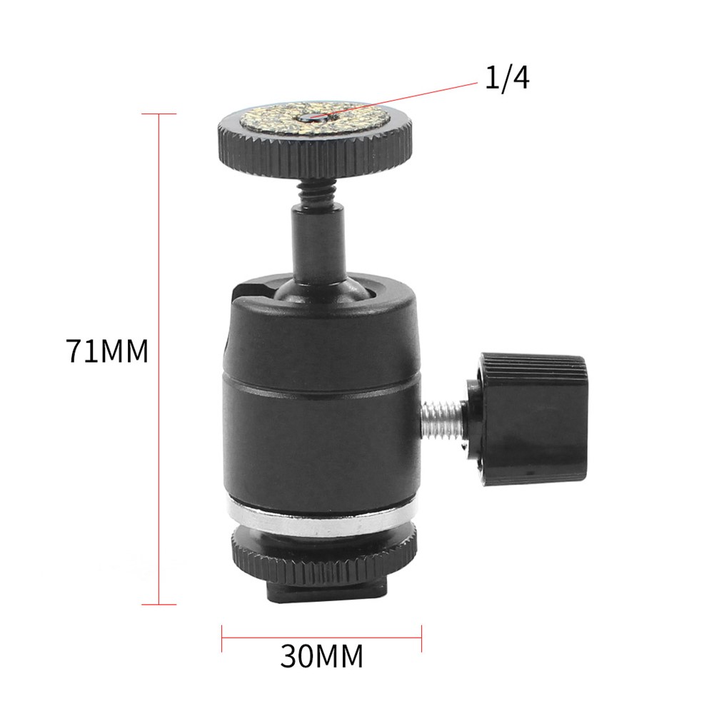Mini Ball Head 360 Degree Swivel Ball Head 1/4 inch Screw Mount for DSLR Camera Tripod Ballhead Stand-4