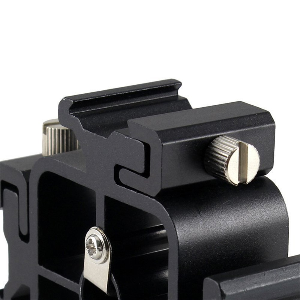 3 in 1 Triple Hot Shoe For Canon Tri-Hot Shoe Mount Adapter Flash Holder Umbrella Bracket-10