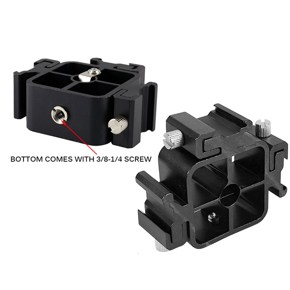 3 in 1 Triple Hot Shoe For Canon Tri-Hot Shoe Mount Adapter Flash Holder Umbrella Bracket-8
