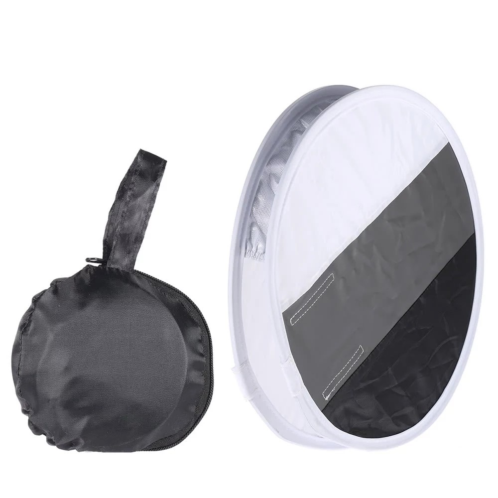 2 in 1 Grey Card Diffuser Softbox 30cm Foldable Speedlite Flash Light White Balance Soft Box-1