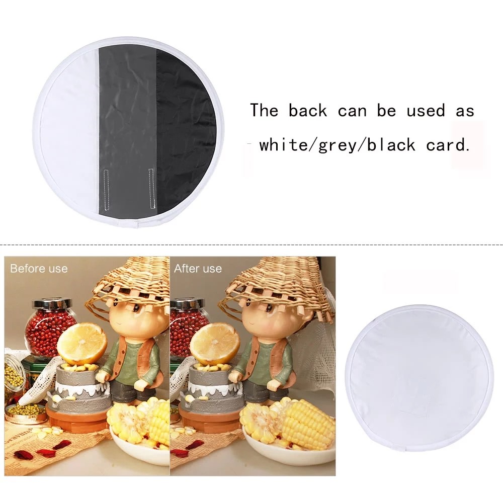 2 in 1 Grey Card Diffuser Softbox 30cm Foldable Speedlite Flash Light White Balance Soft Box-7