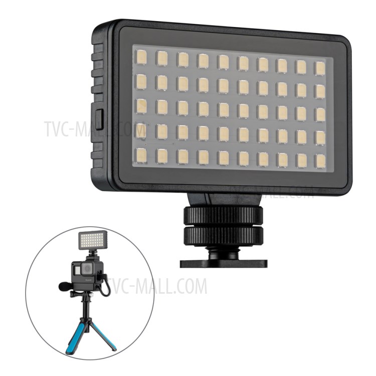 TELESIN Portable Vlog Fill LED Light Cold Shoe Mini Video Light with Color Filter-1