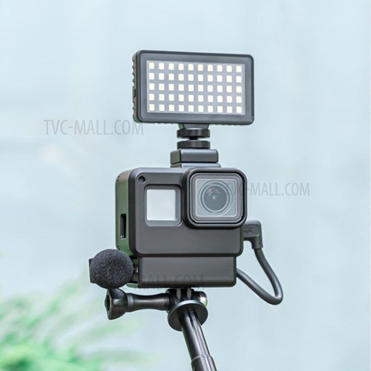 TELESIN Portable Vlog Fill LED Light Cold Shoe Mini Video Light with Color Filter-6