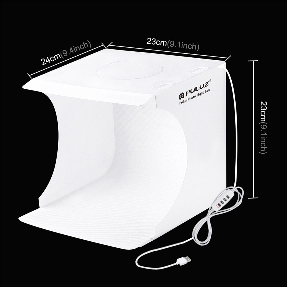 PULUZ PU5023 Portable 24x23x22cm Mini LED Ring Light Box 3 Color Temperature Photo Studio Photography Light Shooting Softbox with 6 Color Backdrops-2