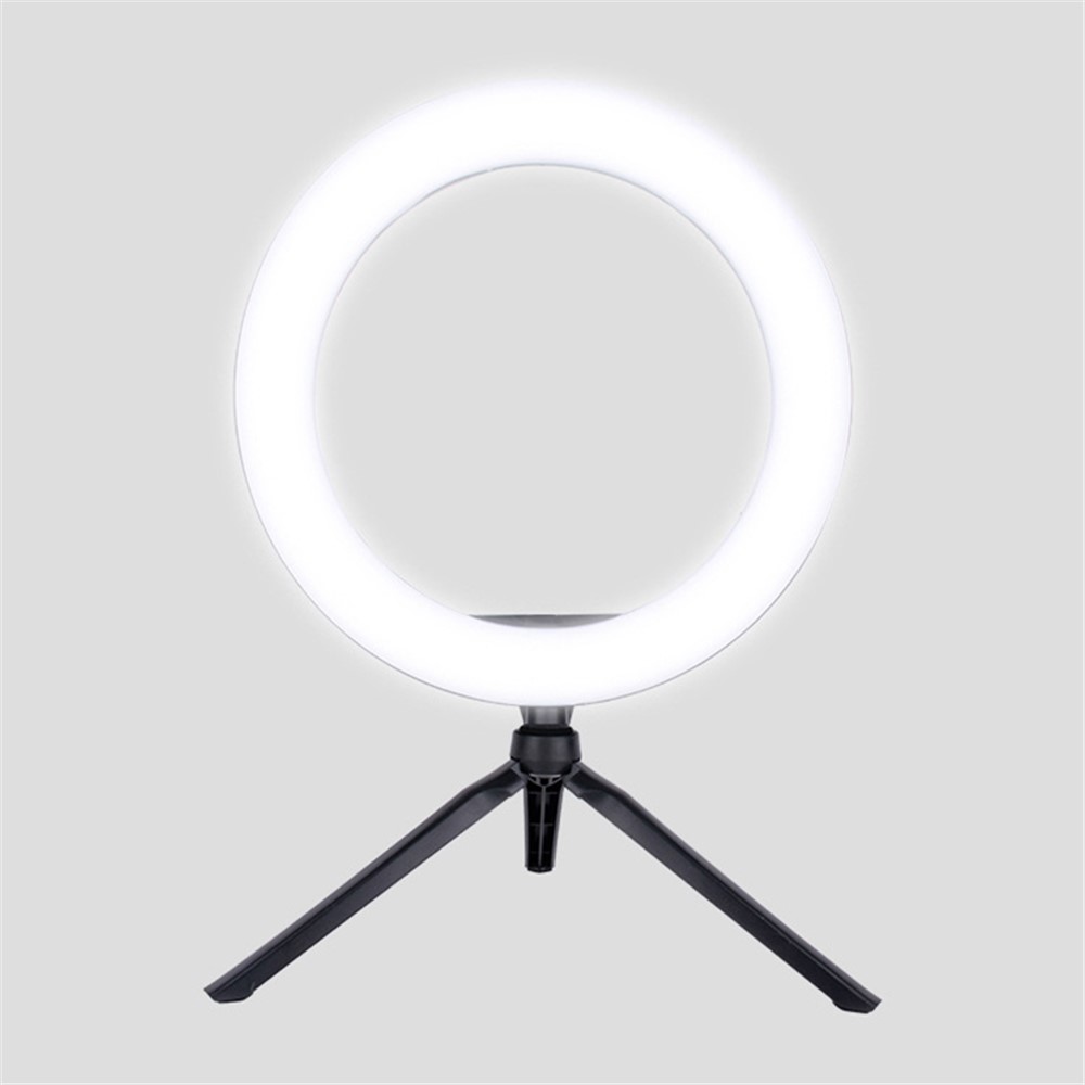 8-inch LED Ring Light Tripod Stand Studio Photo Video Live Broadcast Dimmable Light with Dual Phone Clips and Metal Gimbal-7