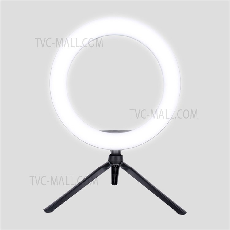 10 inch USB Ring Light Video Recording Live Streaming Fill Light with Tripod Dual Phone Clip-8