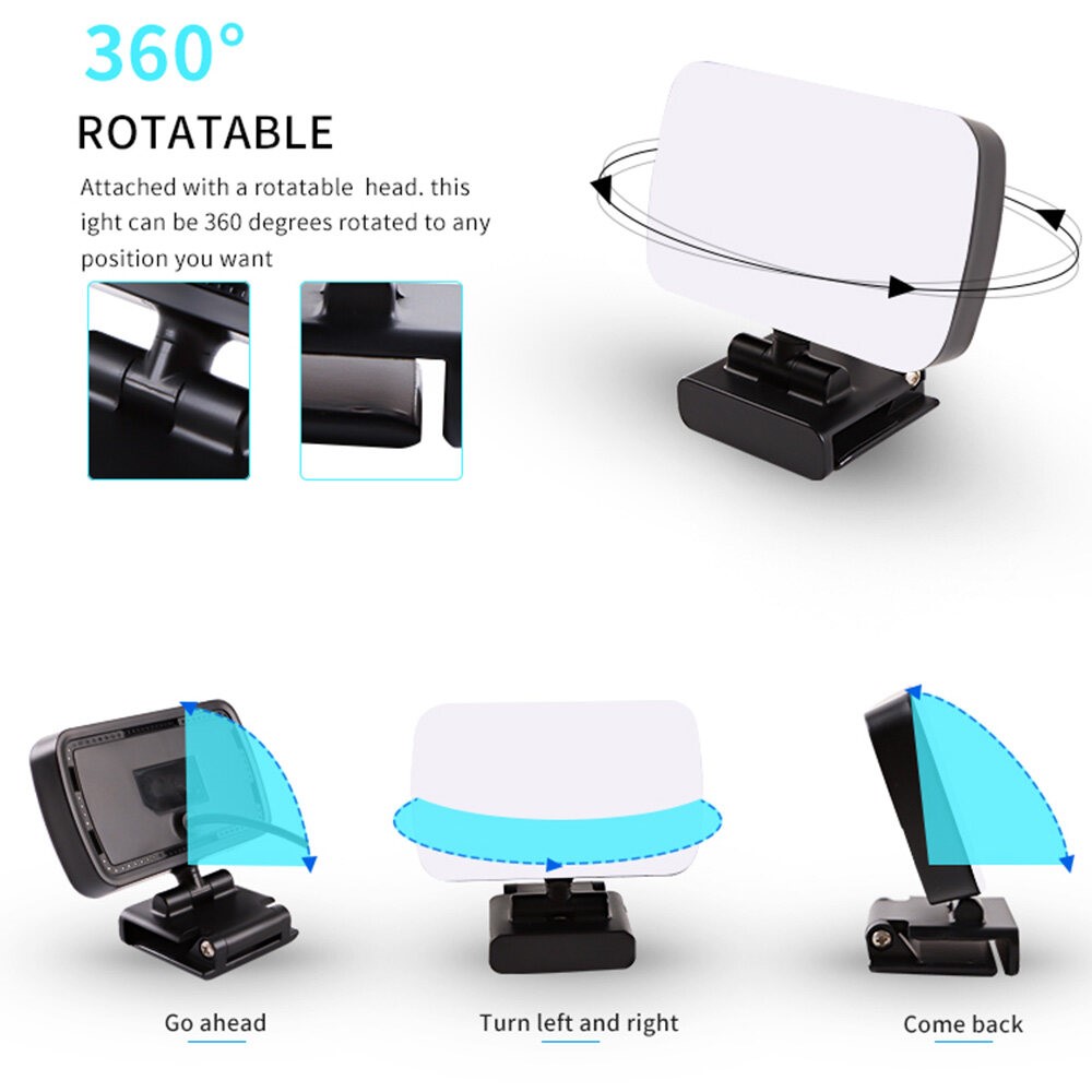 JSK-B1 Computer Laptop Clamp Lamp Live Broadcast Video Conference Dimmable USB Fill Light-2