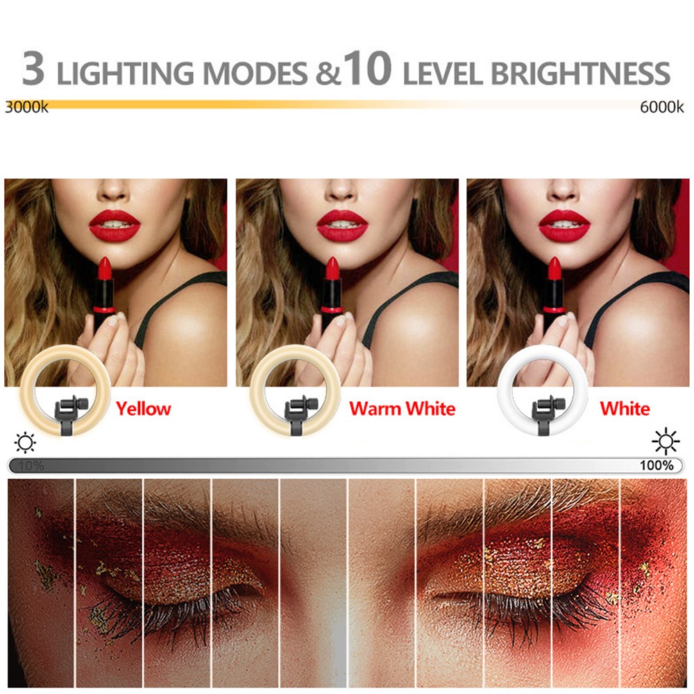 WONEW FL03 6 Inch 360-degree Rotating Ring Light Desktop Laptops Video Conference Fill Light Live-stream Photography Light with Tripod-3