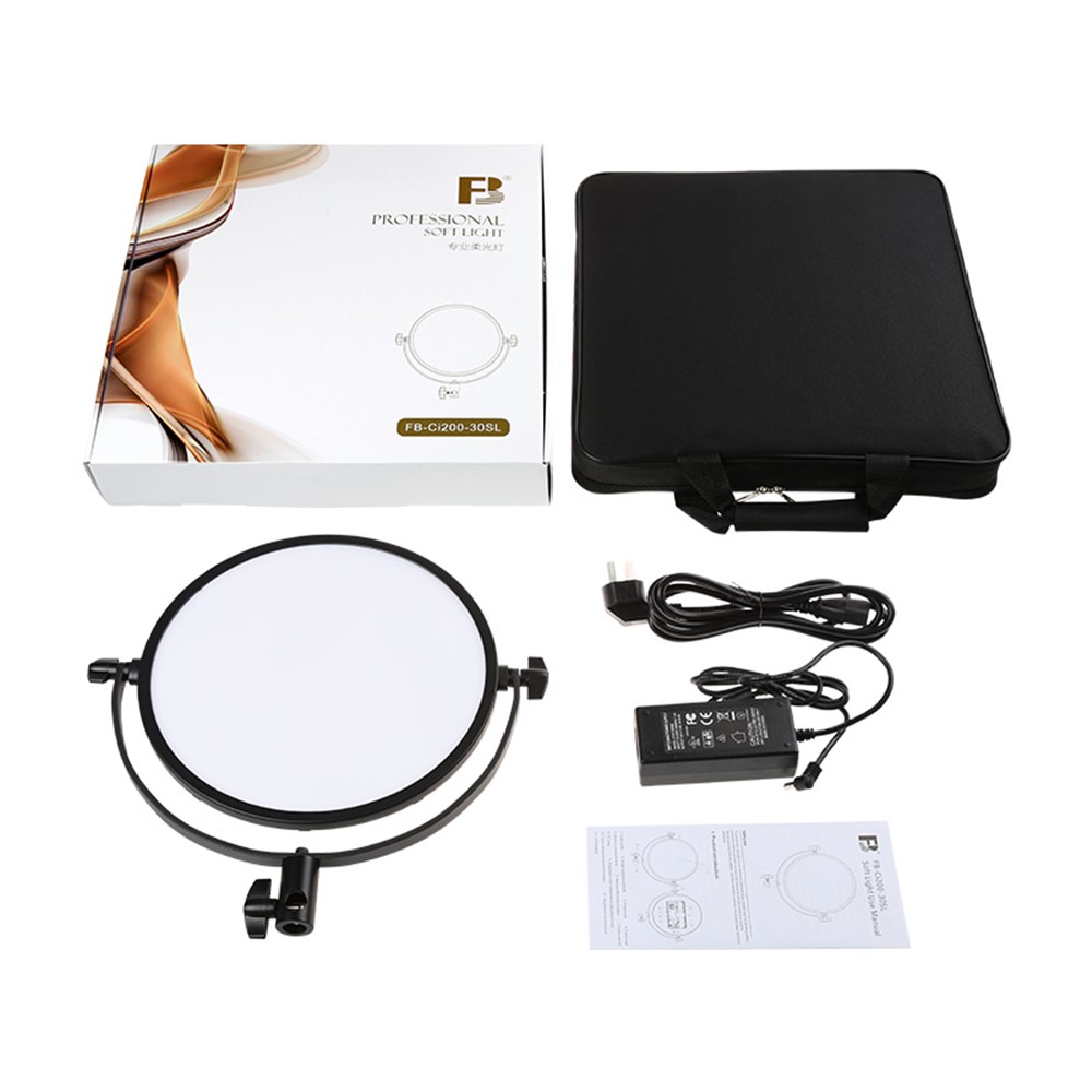 FB FB-Ci200-30SL Live-streaming Photography Light 30W 900Lux Rotating Selfie Ring Light for Webcam Online Teaching-5
