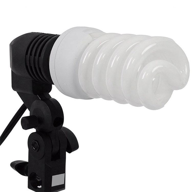 E27 Universal Screw Umbrella Holder Adapter Socket Photo Light Stand Mount Bulb Holder for Photography - EU Plug-5
